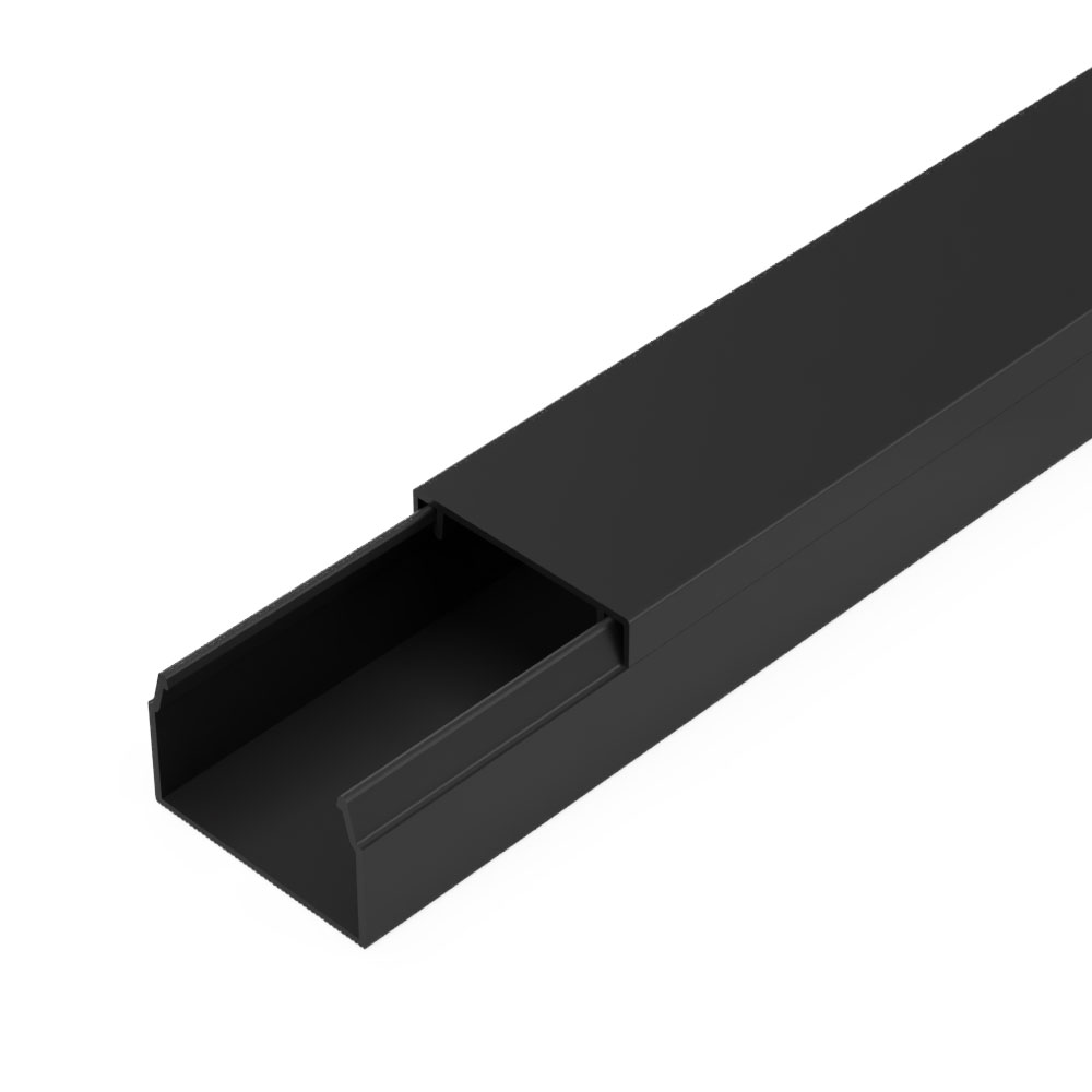 Изображение товара Промрукав  Кабель-канал черный 2-й замок в п/э 25х16 мм (50 м/уп)