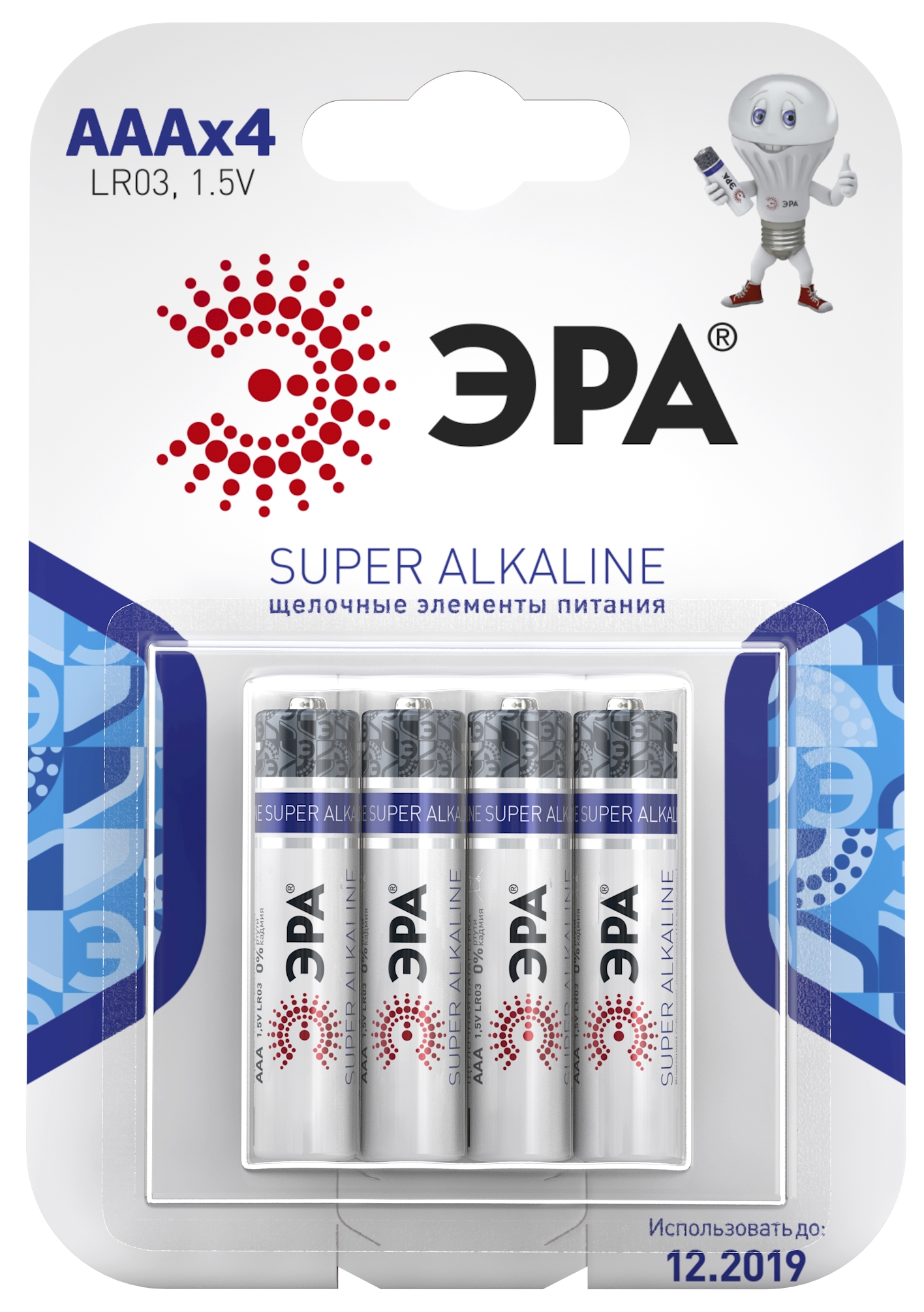Изображение товара ЭРА Батарейки LR03-4BL SUPER Alkaline (120/960/38400)