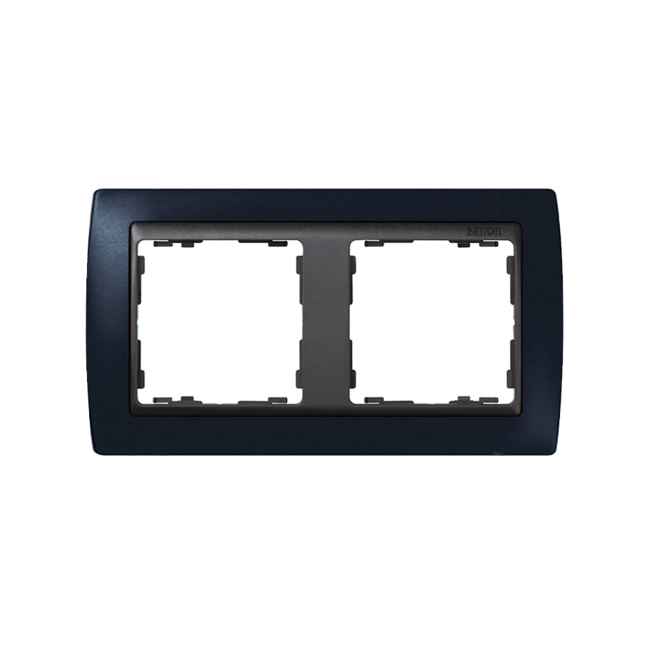 Изображение товара Рамка Simon 82 графит — 2-ая, 2 поста, без винтов, IP20
