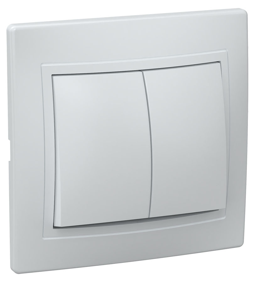 Изображение товара GENERICA KVARTA ВС10-2-0-КБ Выключатель 2кл 10А (белый)