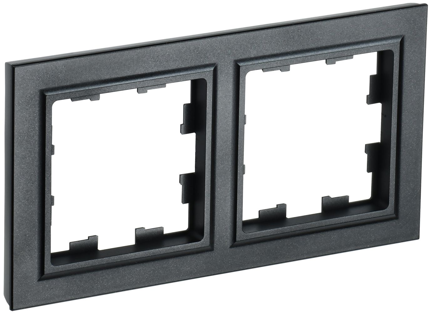 Изображение товара IEK BRITE BASE Черный Рамка 2-м РУ-2-БрЧ