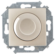 Изображение товара Simon 15 Шампань Светорегулятор поворотно-нажимной, 500Вт, 230В, винт.зажим