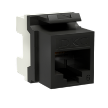 Изображение товара DKC Модуль Keystone RJ45 CAT 6 неэкранированный (UTP), 180 градусов, черный