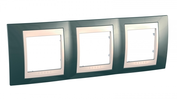 Изображение товара Schneider Electric Unica Хамелеон Шампань/Беж Рамка 3-ая горизонтальная