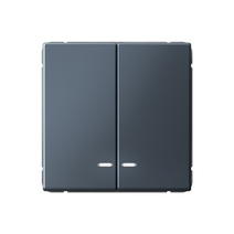 Изображение товара Systeme Electric ArtGallery Грифель Выключатель 2-клавишный с подсветкой, сх.5а, 10АХ, механизм