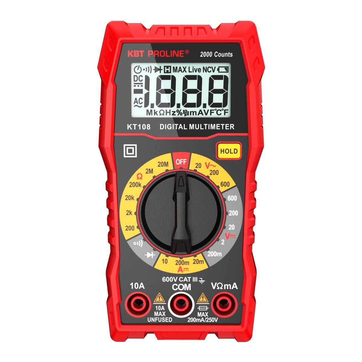 Изображение товара КВТ Мультиметр цифровой KT 108 серия PROLINE