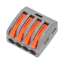 Изображение товара REXANT Универсальная клемма СМК 222-414, 4-проводная серая 0,08-2,5/4 мм² (50 шт/уп).