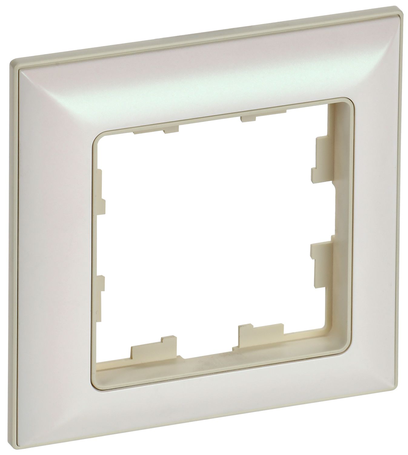 Изображение товара IEK BRITE DECOR Жемчуг/беж 3D-форма Рамка 1-мест. РУ-1-Бр