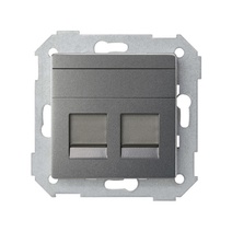 Изображение товара Simon 82 Concept Титан матовый Розетка 2-я со шт RJ45 прямая для передачи данных