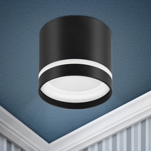 Изображение товара ЭРА Светильник накладной OL9 GX53 BK/WH под лампу GX53 черный/белый