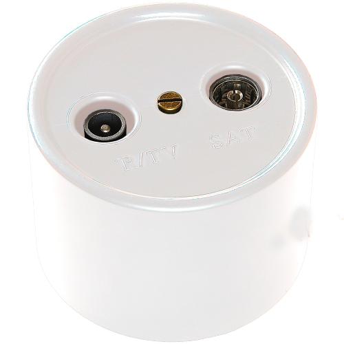 Изображение товара BIRONI Лизетта Пластик Белый Розетка ТV/FM