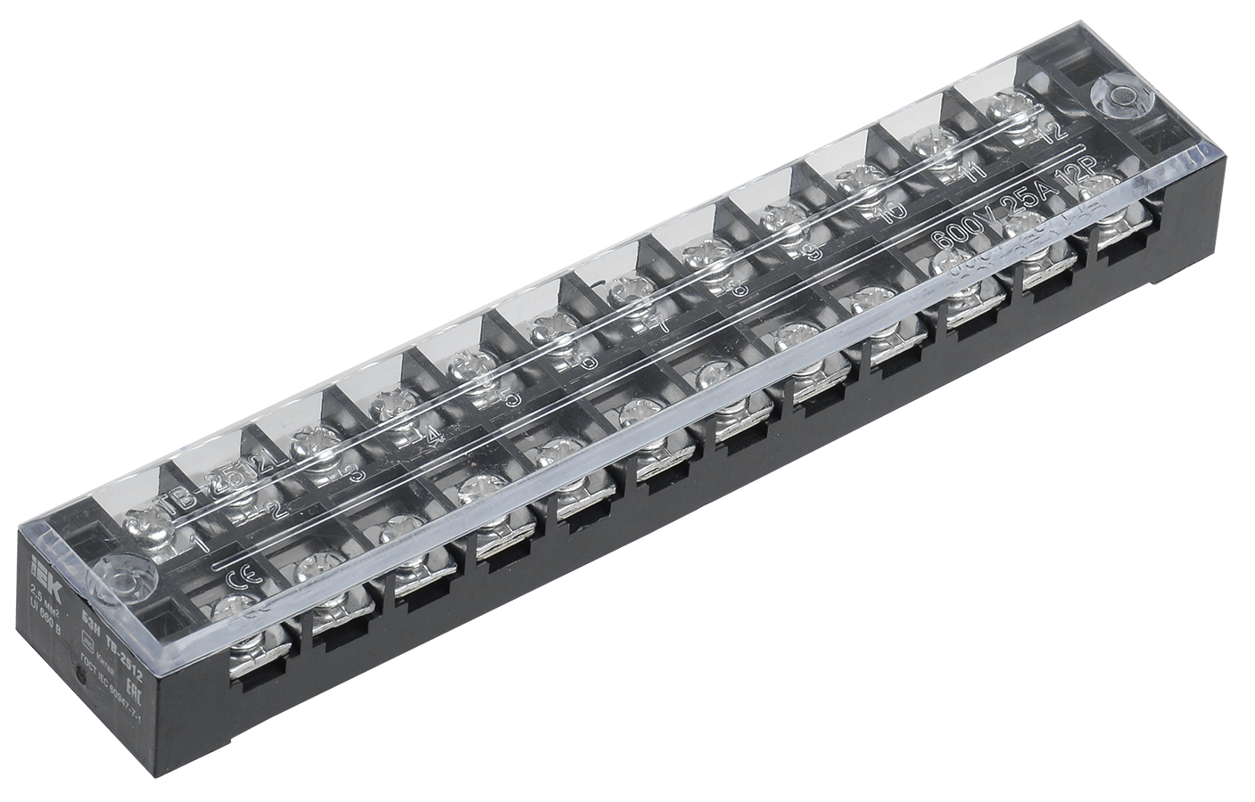 Изображение товара IEK Блок зажимов БЗН ТВ-2512 2,5 мм2 25A 12 пар