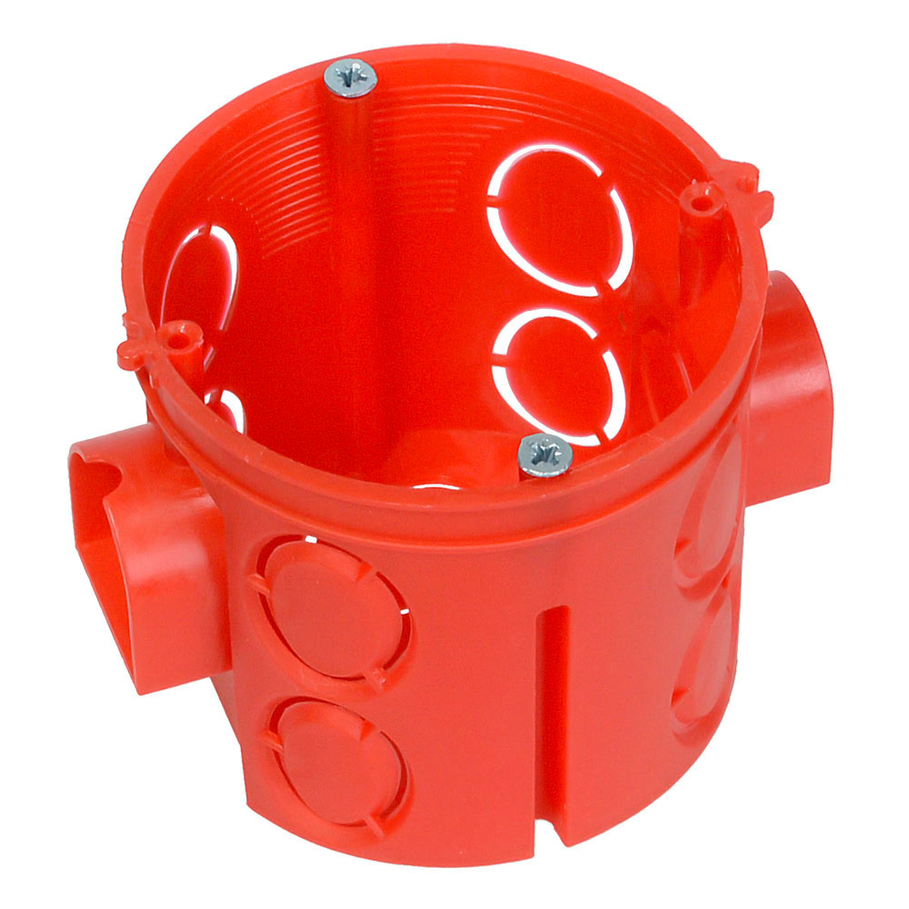 Изображение товара Промрукав  Коробка установочная углубленная 80-0510С безгалогенная (HF) 68х62 с саморезами (140шт/кор)