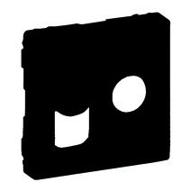 Изображение товара Legrand Valena LIFE Black. Лицевая панель розетки TV-RJ45. Антрацит..