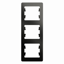 Изображение товара Systeme Electric Glossa Антрацит Рамка 3-ая, вертикальная