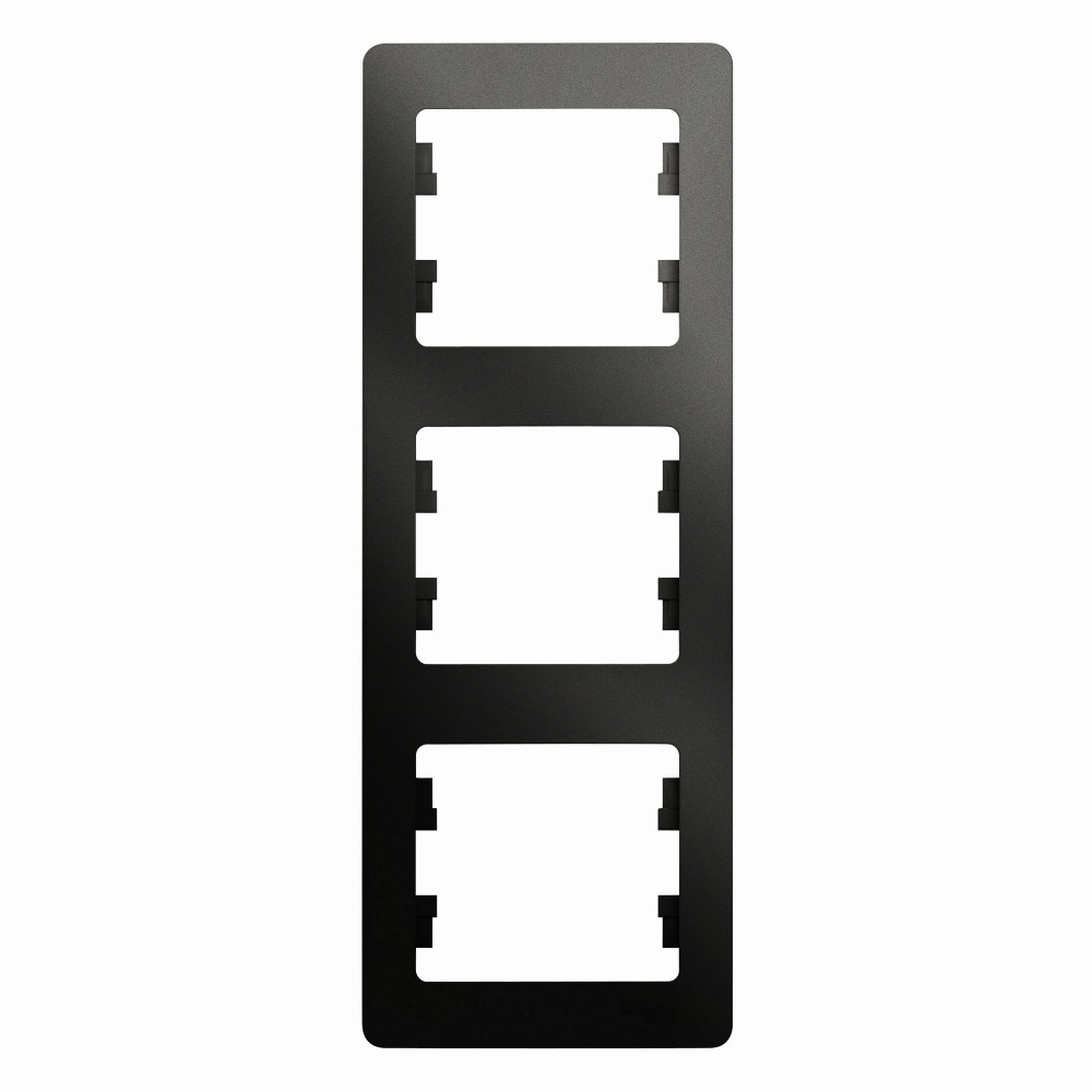 Изображение товара Systeme Electric Glossa Антрацит Рамка 3-ая, вертикальная