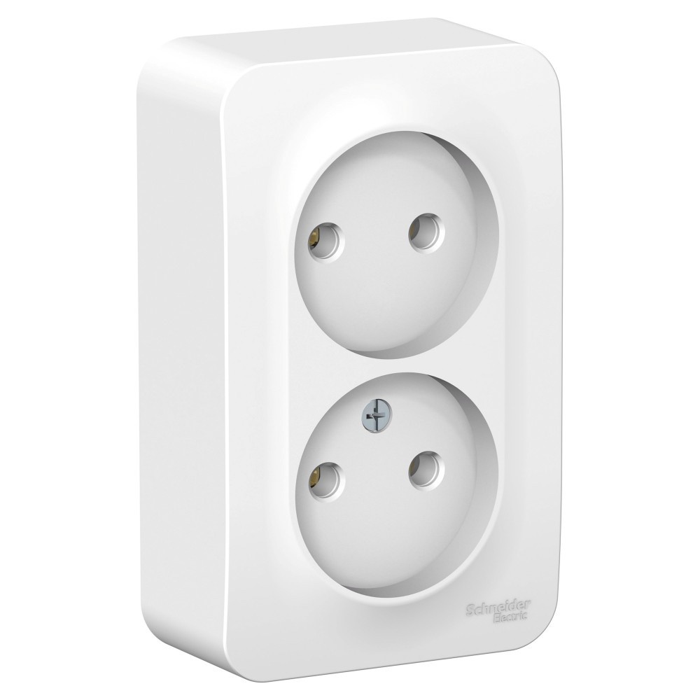 Изображение товара Systeme Electric Blanca наруж Бел Розетка 2-ая б/з без шторок 16А, 250В, изолир. пластина