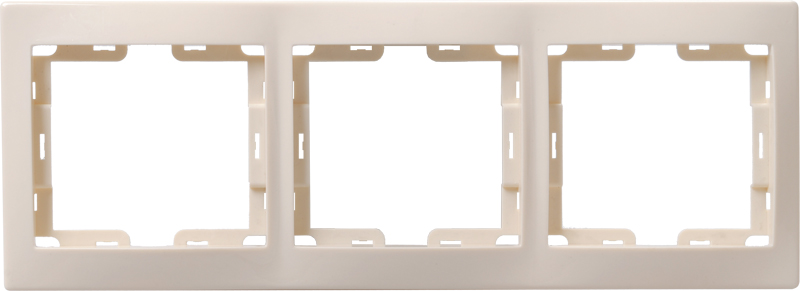 Изображение товара GENERICA KVARTA РГ-3-ККм Рамка 3-местн. горизонт. (кремовый)