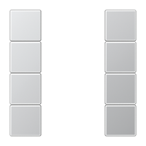 Изображение товара JUNG KNX Алюминий Набор накладок, на кнопочный модуль 4гр
