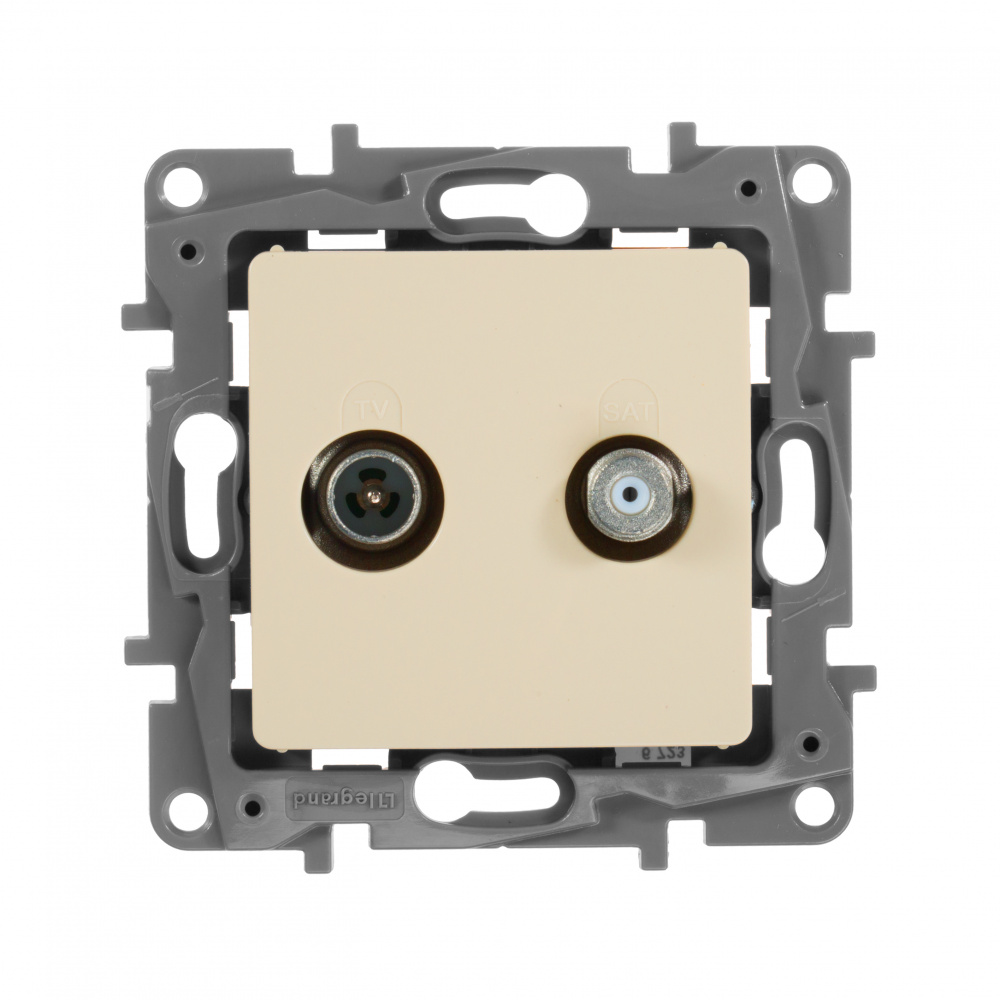 Изображение товара Legrand Etika ТВ/SAT розетка 2-х кабельная, слоновая кость