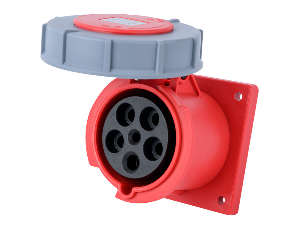 Изображение товара Dekraft Розетка для скрытой проводки 3Р+РЕ+N 125А 380В IP67 РЩ-103