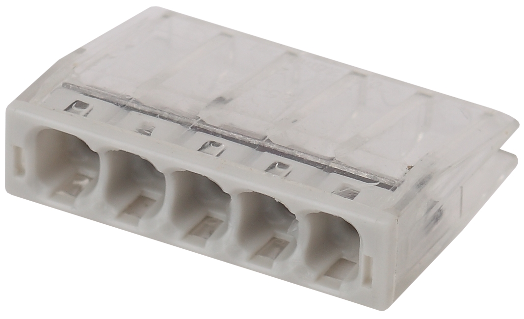 Изображение товара ЭРА Клемма NO-224-25 компактная серия 205 5 отверстий 0.5-2.5 мм2 упаковка 100 шт