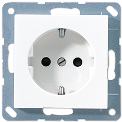 Изображение товара JUNG EcoProfi Белый Розетка с/з, автозажим