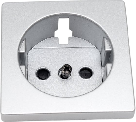 Изображение товара Simon 82 Detail Накладка на розетку двухполюсную с заземляющим контактом, с защитными шторками,Алюминий-графит