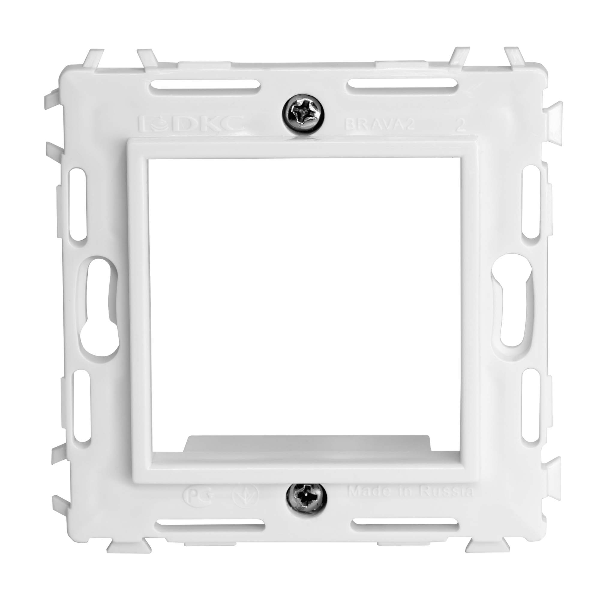 Изображение товара DKC Brava Каркас на 2 модуля (одноместный), белый, RAL 9016
