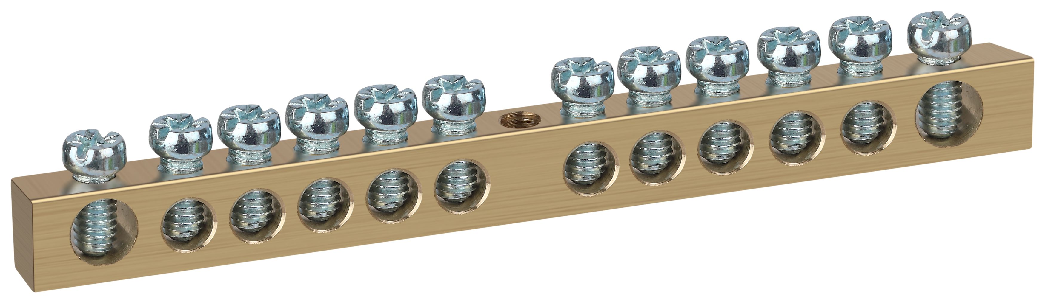 Изображение товара ЭРА Шина NO-122-16 PEN земля-ноль 6х9мм 12/1 латунная с креплениями по центру