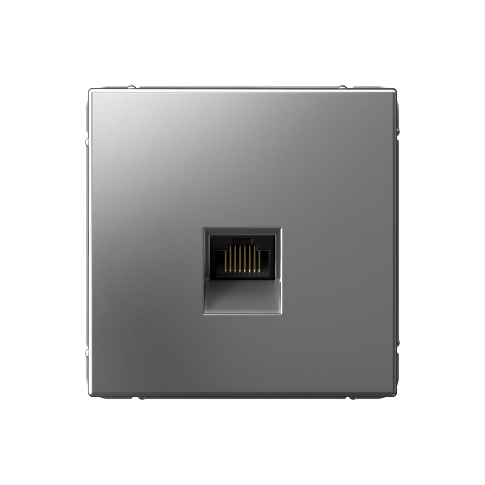 Изображение товара Systeme Electric ArtGallery Сталь Розетка компьютерная RJ45, кат. 6A, механизм
