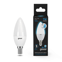 Изображение товара Gauss Лампа Свеча 7W 550lm 6500К E14 шаг. диммирование LED