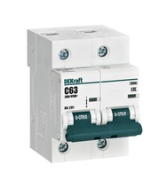 Изображение товара Dekraft Автоматический выключатель 2Р 63А х-ка С ВА-201 10кА