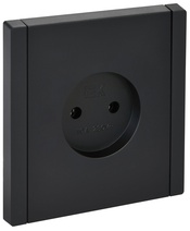 Изображение товара IEK FORTE&PIANO Черный Розетка б/з винтовое крепление 10А FP118