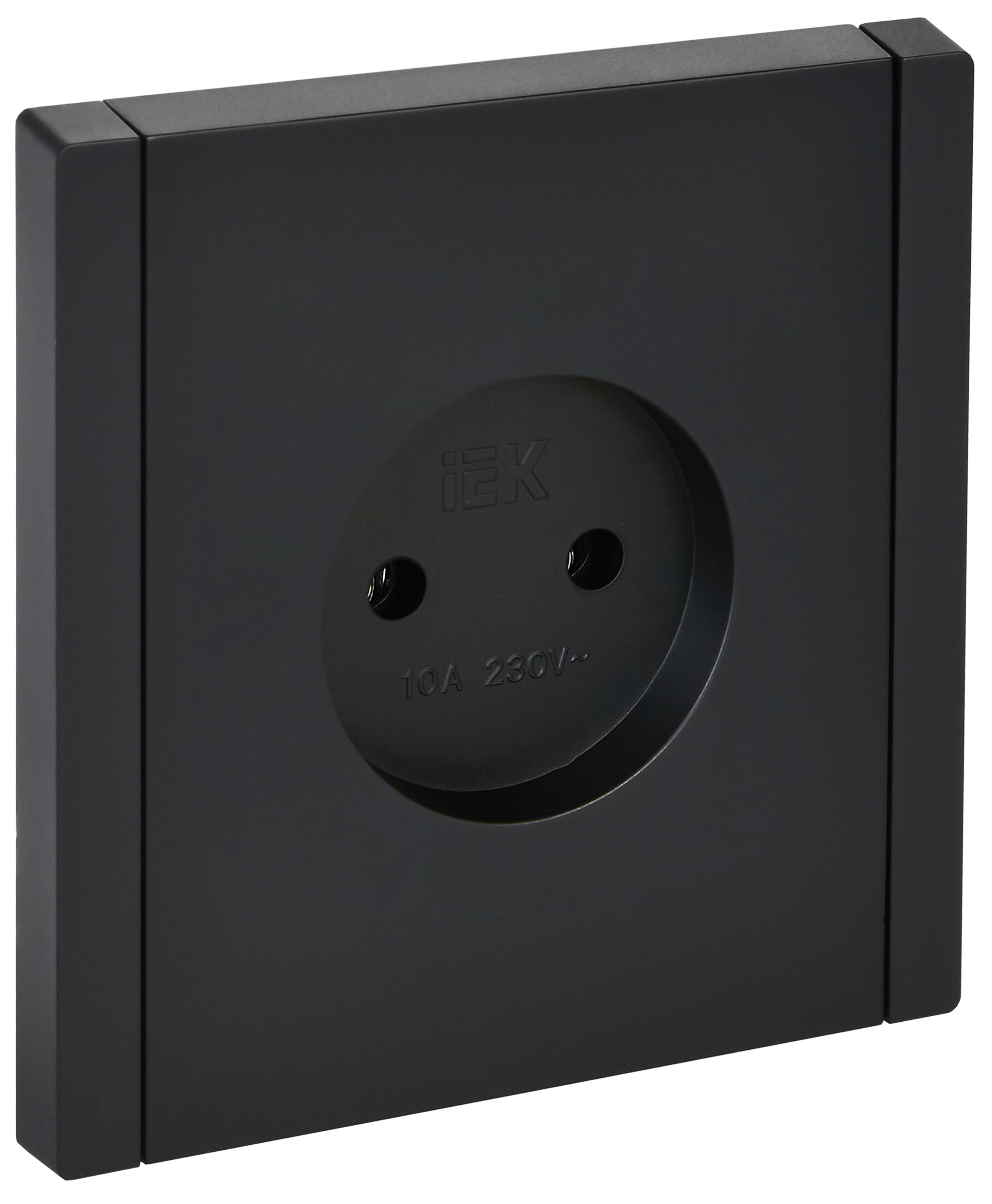 Изображение товара IEK FORTE&PIANO Черный Розетка б/з винтовое крепление 10А FP118