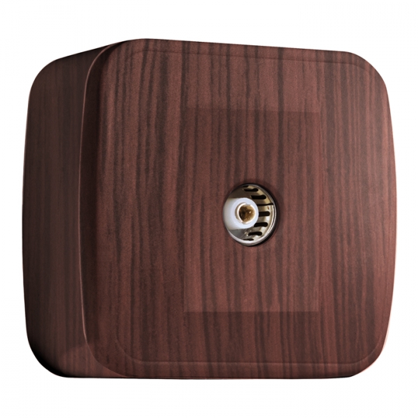 Изображение товара EKF Basic Минск Темное дерево Розетка TV, 75Ом, 5-862МГц, ОП.