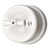 Изображение товара BIRONI Лизетта Керамика Белый Выключатель 2-кл