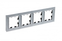 Изображение товара Systeme Electric AtlasDesign Nature Стекло алюминий Рамка 4-ая