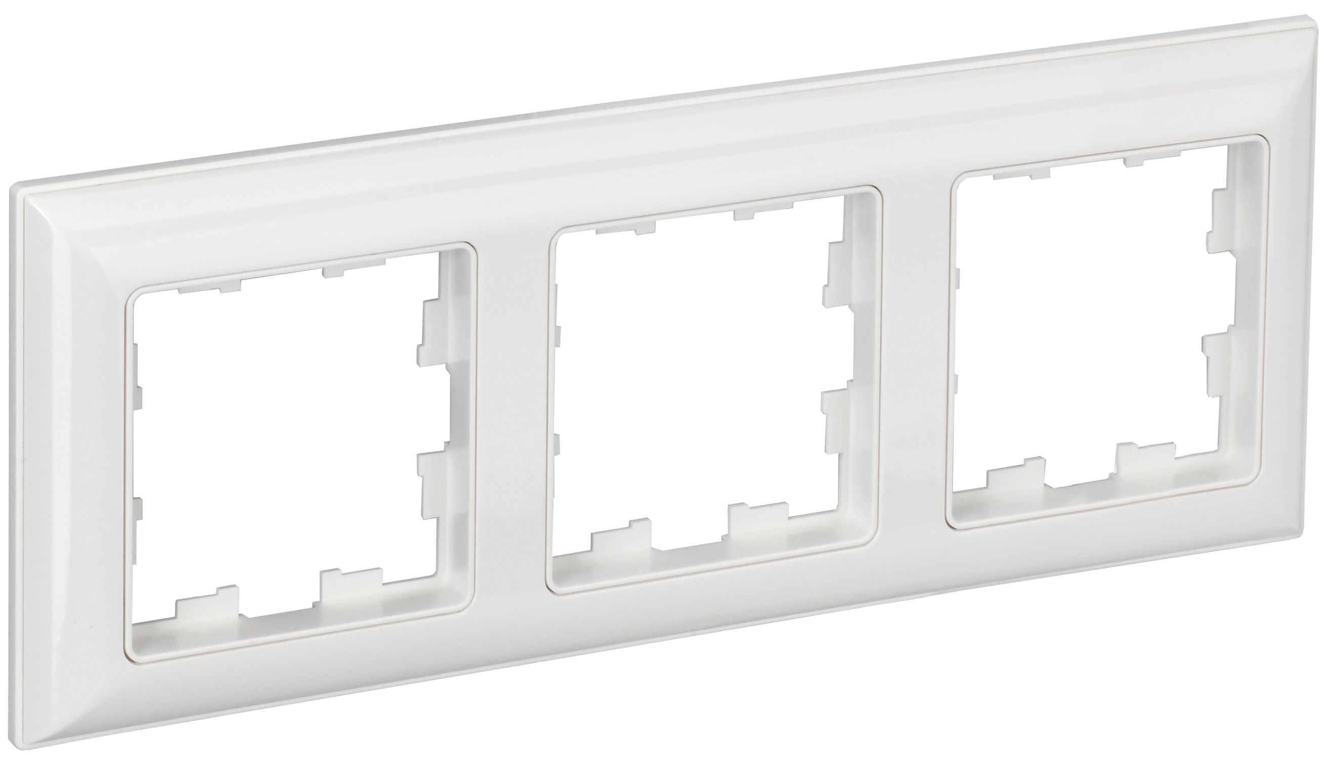 Изображение товара IEK BRITE DECOR Белый 3D-форма Рамка 3-м РУ-3-Бр