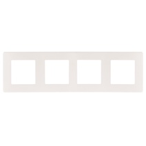 Изображение товара ЭРА Рамка для розеток и выключателей Серия 12 12-5104-01 на 4 поста, Сатин, белый