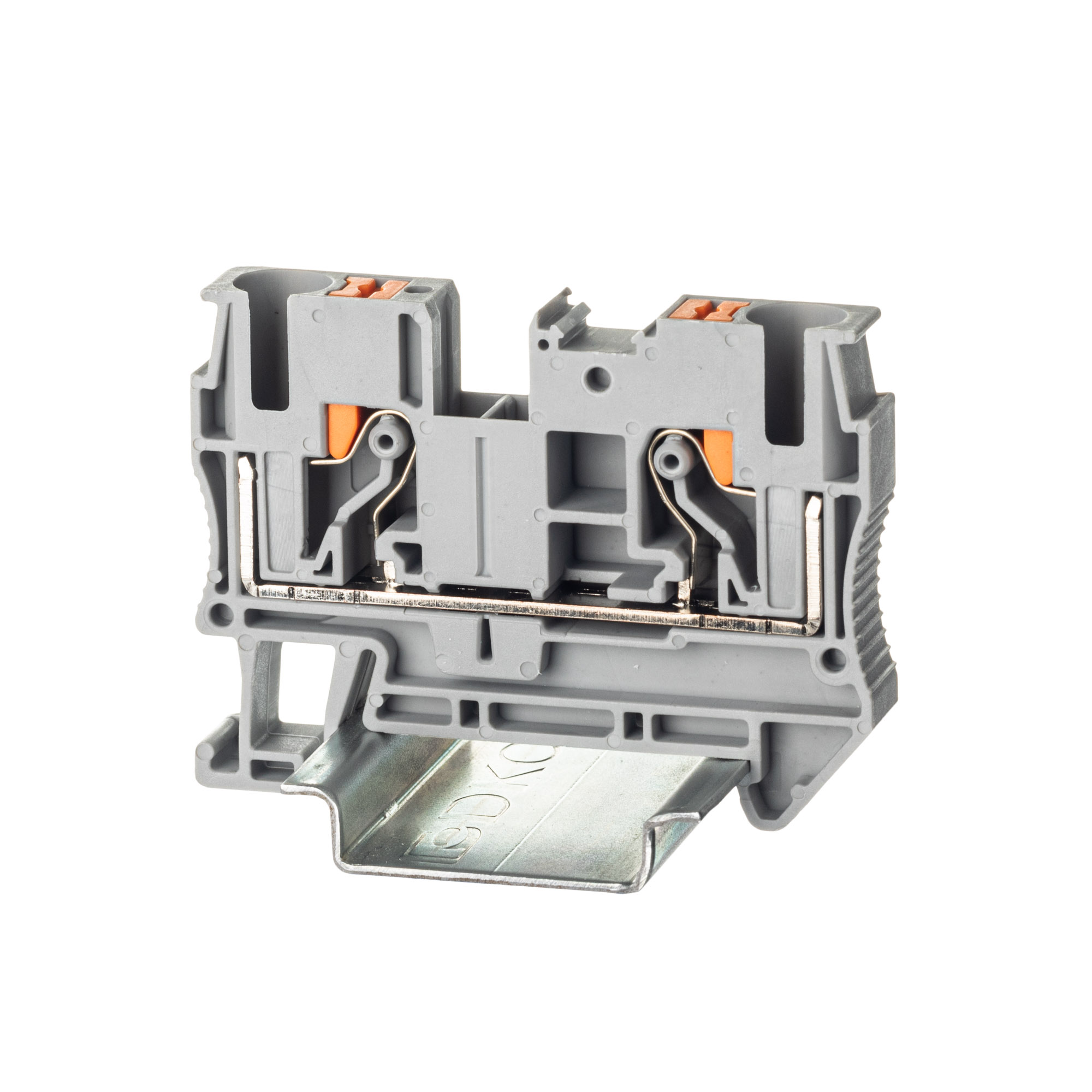 Изображение товара DKC Nuputuk Клемма проходная, зажим push-in, 2 точки подключения, 6 кв.мм, серая