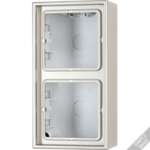 Изображение товара JUNG LS 990 Алюминий Коробка 2-ая для накладного монтажа с встроенной рамкой и основанием