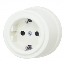 Изображение товара BIRONI Лизетта Пластик Слоновая кость Розетка с/з