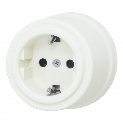 Изображение товара BIRONI Розетка с заземлением С заземляющим контактом бежевый IP20 220 В 16 А