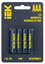 Изображение товара IEK Аккумулятор GREEN Ni-MH AAA 1100мАч (4шт/блистер)