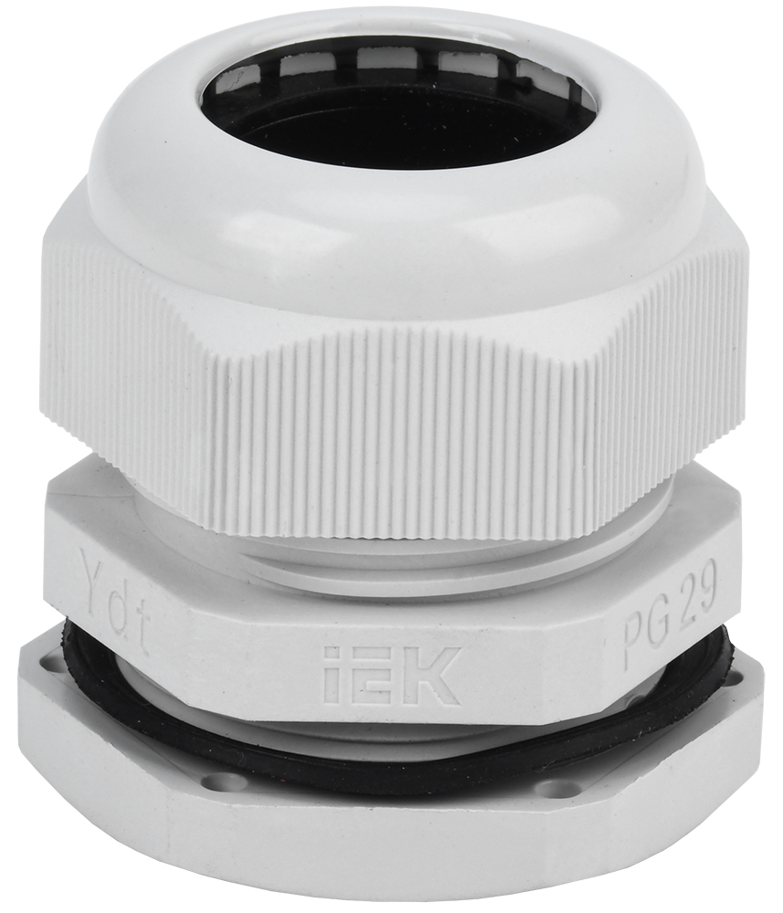 Изображение товара IEK Сальник PG 29 диаметр проводника 16-25 мм пластик серый IP54
