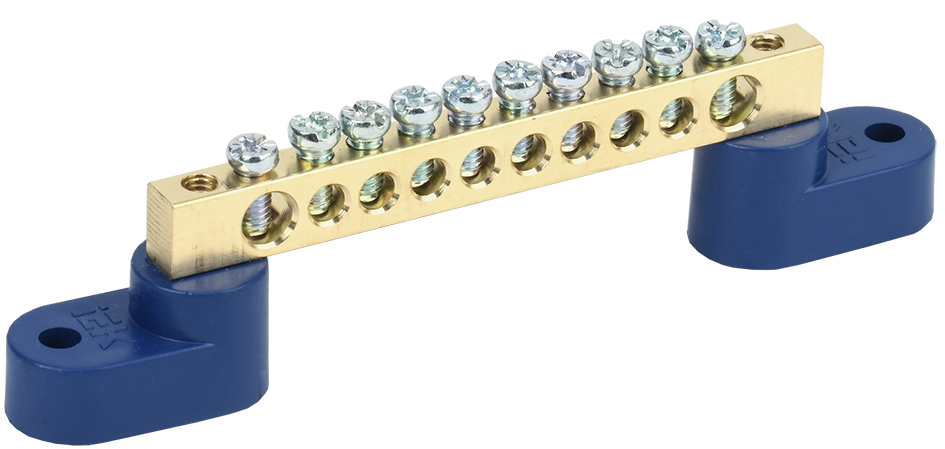 Изображение товара ШНИ-6х9-10-У2-С IEK Шина с изолятором для нулевых и защитных проводников