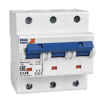 Изображение товара КЭАЗ OptiDin BM125 Автоматический выключатель 3P 100A D 15кА AC (BM125-3D100-14ln-УХЛ3).
