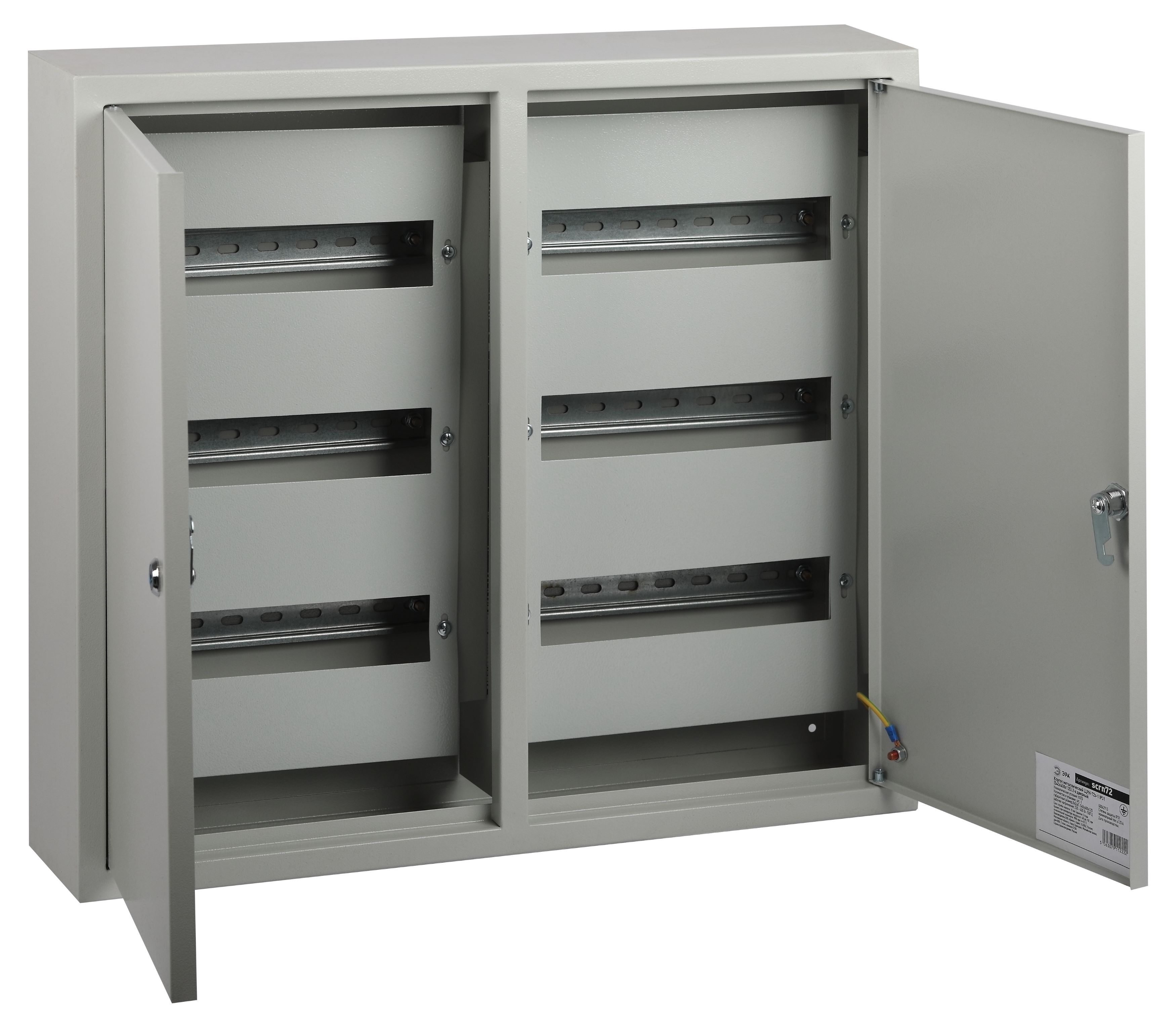 Изображение товара ЭРА Корпус металлический навесной ЩРН-72 2-х дверный (540х600х120) IP31 УХЛЗ серый