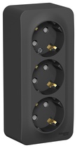 Изображение товара Systeme Electric Blanca наруж Антрацит Розетка 3-ая с/з со шторками 16А, 250В, изолир. пластина
